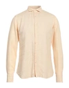 Tintoria Mattei 954 Man Shirt Sand Size 17 Linen, Cotton In Beige