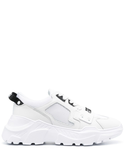 Versace Jeans Couture Leather Low-top Sneakers In White