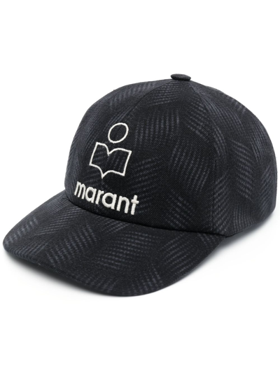 Isabel Marant Logo-print Cotton Baseball Cap In Black