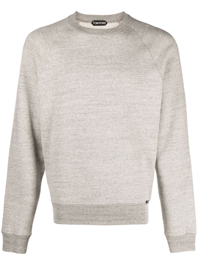 Tom Ford Cotton-blend Jersey Sweatshirt In Grey