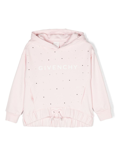 GIVENCHY STUD-EMBELLISHED COTTON-BLEND HOODIE