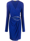 TOM FORD LONG-SLEEVED BELTED WRAP DRESS