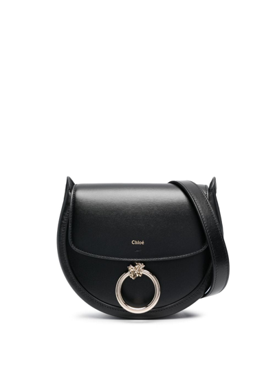 Chloé Arlene Embellished Leather Shoulder Bag In Black