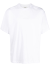 Sandro Debossed-logo Cotton T-shirt In White