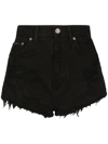 Dolce & Gabbana High Waist Denim Shorts In Black
