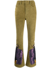 PAULA MOTIF-EMBROIDERED FLARED TROUSERS