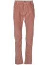 Jacob Cohen Low-rise Slim-cut Corduroy Trousers In Pink
