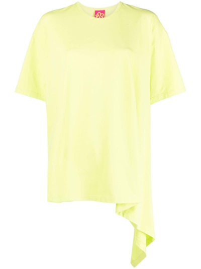 Marshall Columbia Asymmetric-hem Cotton T-shirt In Green