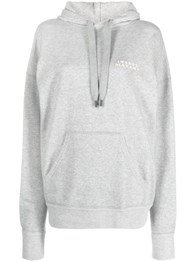 Isabel Marant Logo-embroidered Oversized Hoodie In Cream