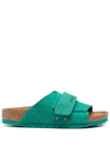 Birkenstock Kyoto Suede Slides In Green