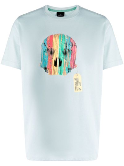 Ps By Paul Smith Logo-print Cotton T-shirt In Green