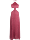 Oseree Lumiere Lurex Cut-out Maxi Dress In Pink