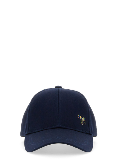 Ps By Paul Smith Logo-patch Organic-cotton Cap In Blue