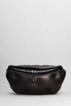 MAISON MARGIELA GLAM SLAM BELT BAG WAIST BAG IN BLACK LEATHER