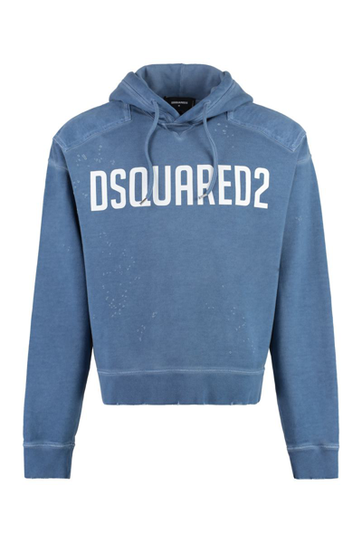 Dsquared2 Cipro Fit Hoodie Sweatshirt Blue
