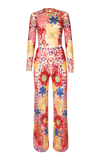 NAEEM KHAN ABSTRACT FLORAL BEADED JUMPSUIT