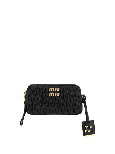 Miu Miu Mini Shoulder Bag In Nero