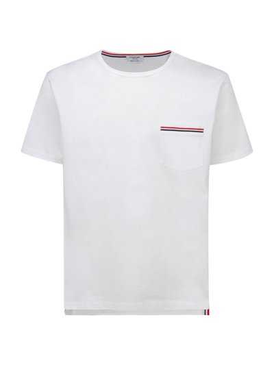 Thom Browne White Medium Weight Cotton Jersey T-shirt