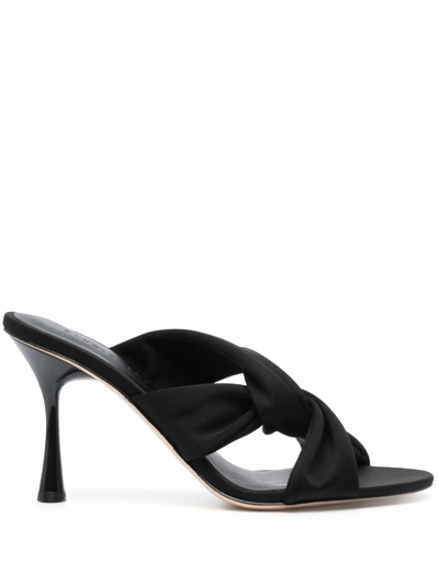 Studio Amelia 90mm Knot-detailing Mules In Black