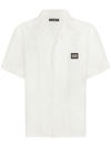 Dolce & Gabbana Luxury Cotton Polo Shirt With Signature Branding And Tailored Fit In White