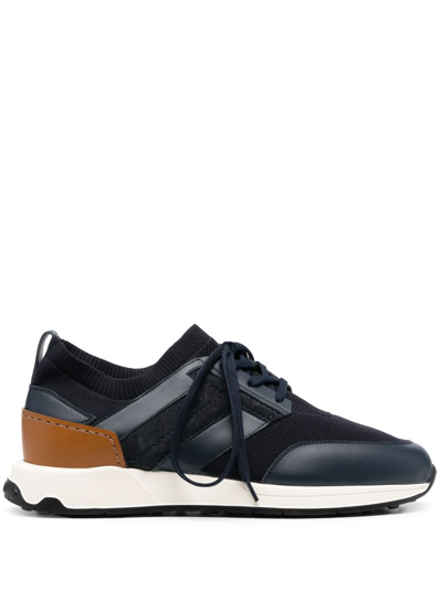 Tod's Panelled Mesh Low-top Sneakers In Blue