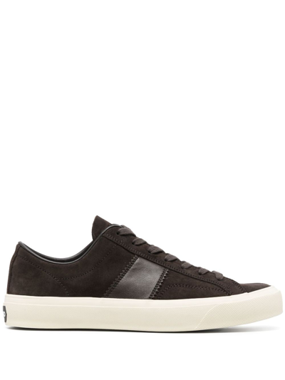 Tom Ford Panelled Low-top Sneakers In Black