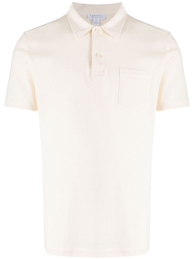 Sunspel Riviera Short-sleeve Polo Shirt In Neutrals