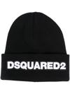 DSQUARED2 LOGO-PATCH WOOL BEANIE