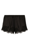 DOLCE & GABBANA LACE-DETAILING SATIN-FINISH BRIEFS