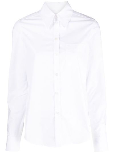Filippa K Chest-pocket Poplin Shirt In White