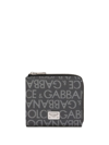 Dolce & Gabbana Logo-plaque Jacquard Wallet In Black