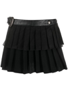 ANDERSSON BELL KNIFE-PLEAT BELTED MINISKIRT