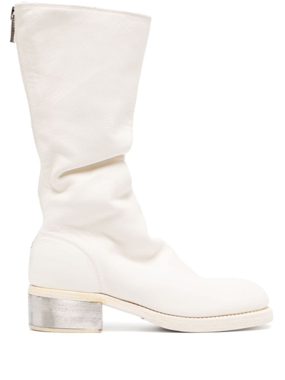 Guidi 40mm Zip-fastening Leather Boots In White