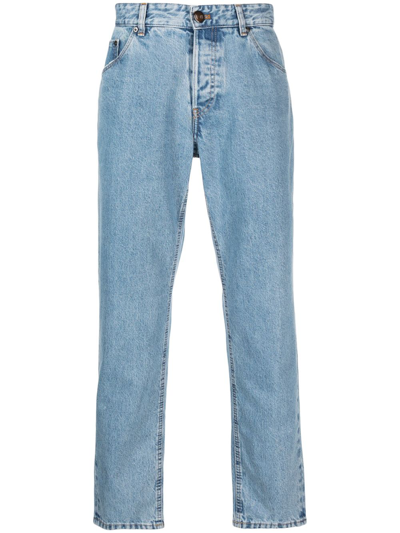 Pt Torino Mid-rise Cropped Jeans In Blue