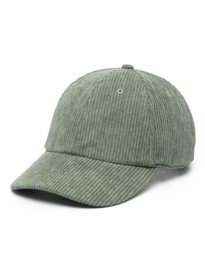 Autry Motif-embroidered Ribbed Cap In Green
