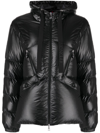 Moncler Seine Hooded Quilted Padded Glossed-shell Down Jacket In Black