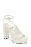 Givenchy Voyou Ankle Strap Platform Sandal In Ivory