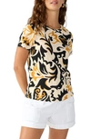 Sanctuary The Perfect Geo Print Cotton Blend Knit Top In Golden Hou