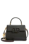 Valentino Garavani Vsling Small Leather Top-handle Bag In Black