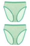 Eby 2-pack Sheer High Waist Panties In Mint