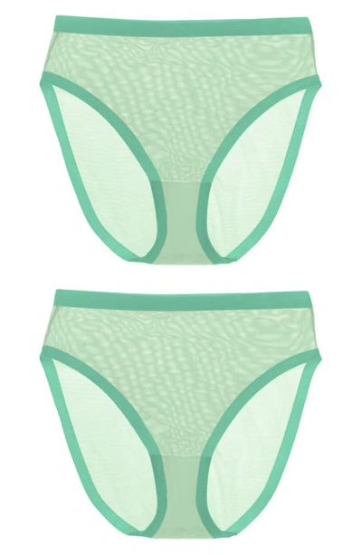 Eby 2-pack Sheer High Waist Panties In Mint