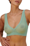 Eby Sheer Mesh Bralette In Mint