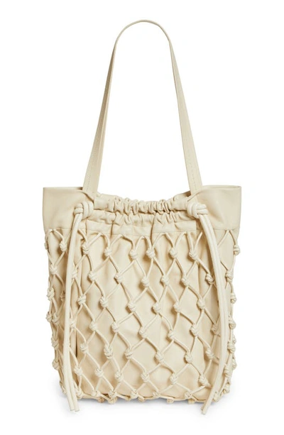 Proenza Schouler Women's Leather Macrame Drawstring Tote Bag In Ecru