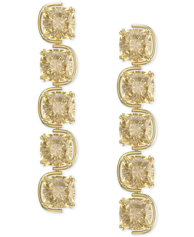 Swarovski Gold-tone Harmonia Crystal Linear Earrings