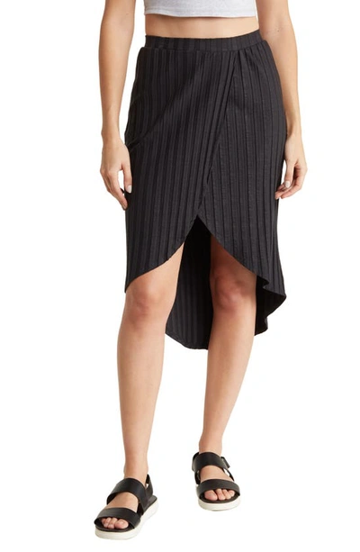 Go Couture Pleated Tulip Midi Skirt In Black