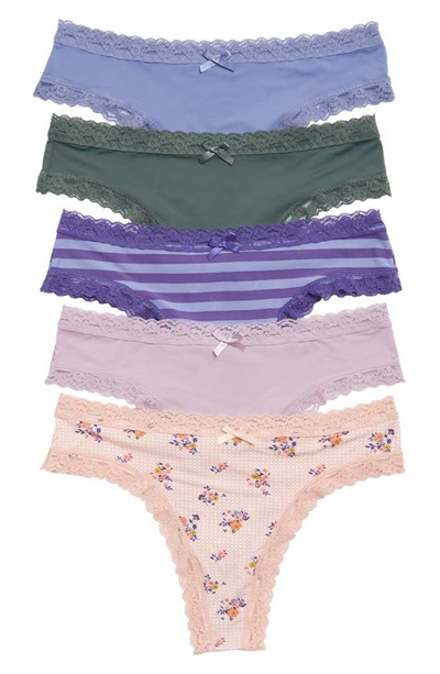Honeydew Intimates Petra Thong Underwear In Purple Multi