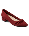 Easy Spirit Women's Eflex Caster Slip-on Block Heel Dress Pumps In Red Suede