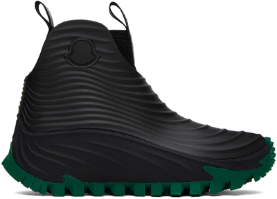 Moncler Black Acqua Chelsea Boots In P98 Black/green