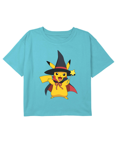 Nintendo Girl's Pokemon Halloween Pikachu Magic Wand Child T-shirt In Blue
