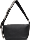 Kara Black Nappa Leather Shoulder Bag In Black / White